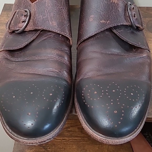 Robert Wayne Dark Brown Distressed Leather SHAWN Loafers size 12D main image 6